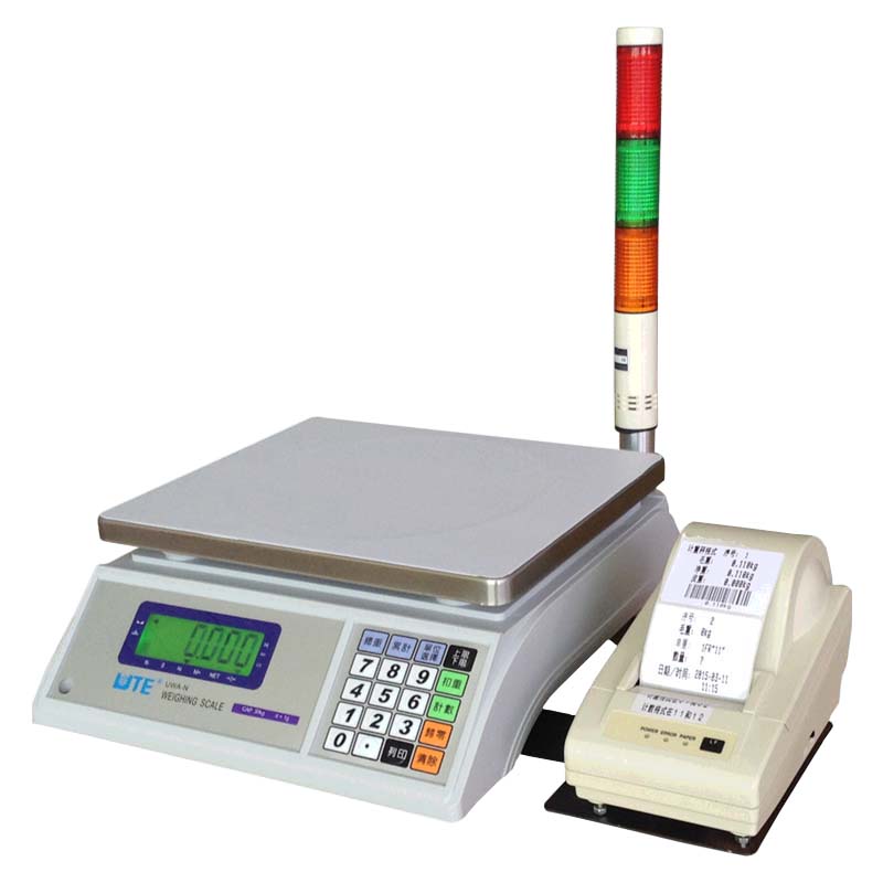 聯(lián)貿電子計重秤 UWA-N+三色燈+不干膠打印機